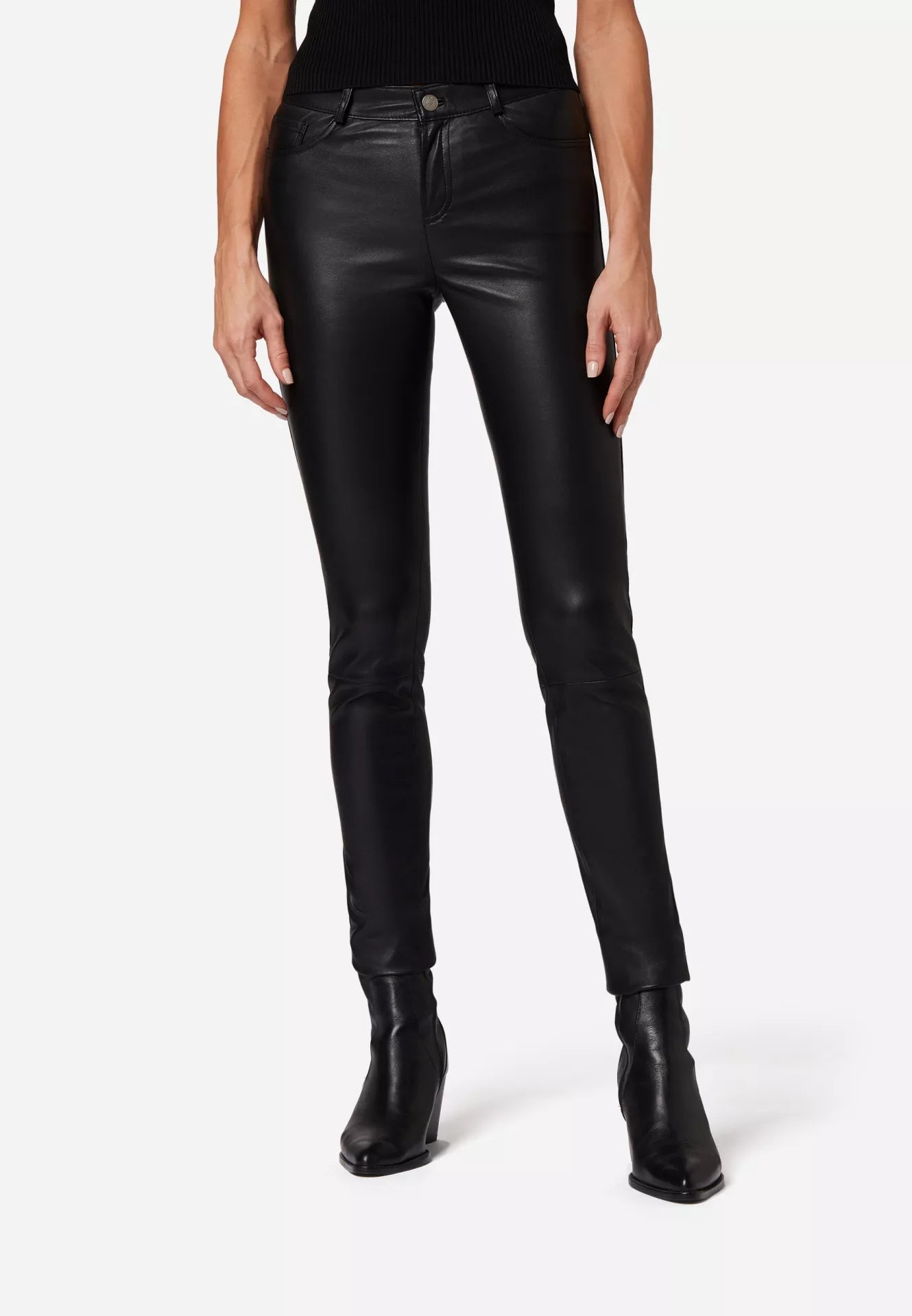 PND (Stretch) aus Stretch Lamm Leder - 5-Pocket Optik, keine Fütterung mit hohem Tragekomfort